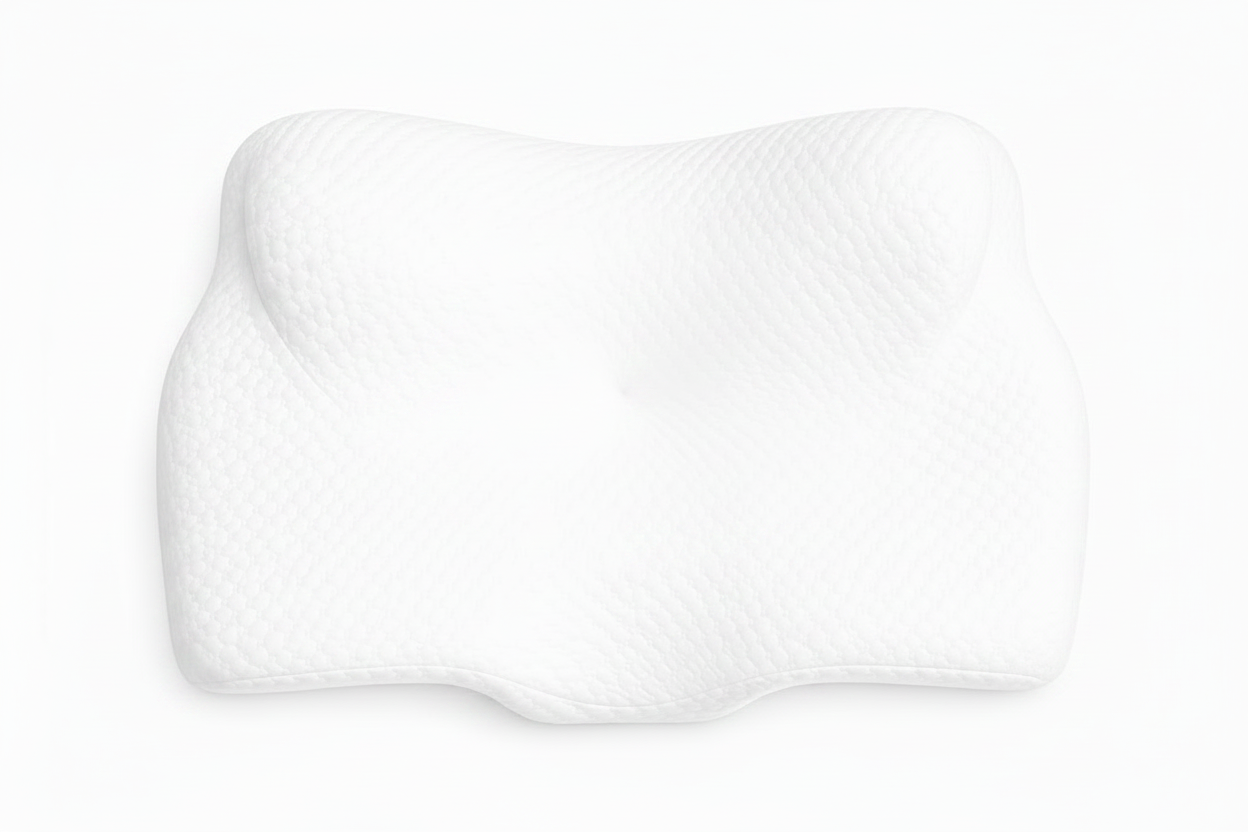 Oreiller ergonomique mémoire de forme premium 2.0 blanc pur