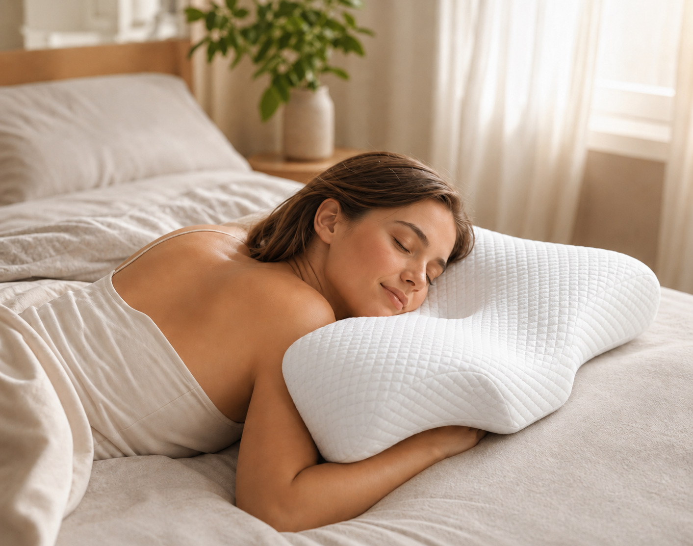 Oreiller ergonomique mémoire de forme premium 2.0
