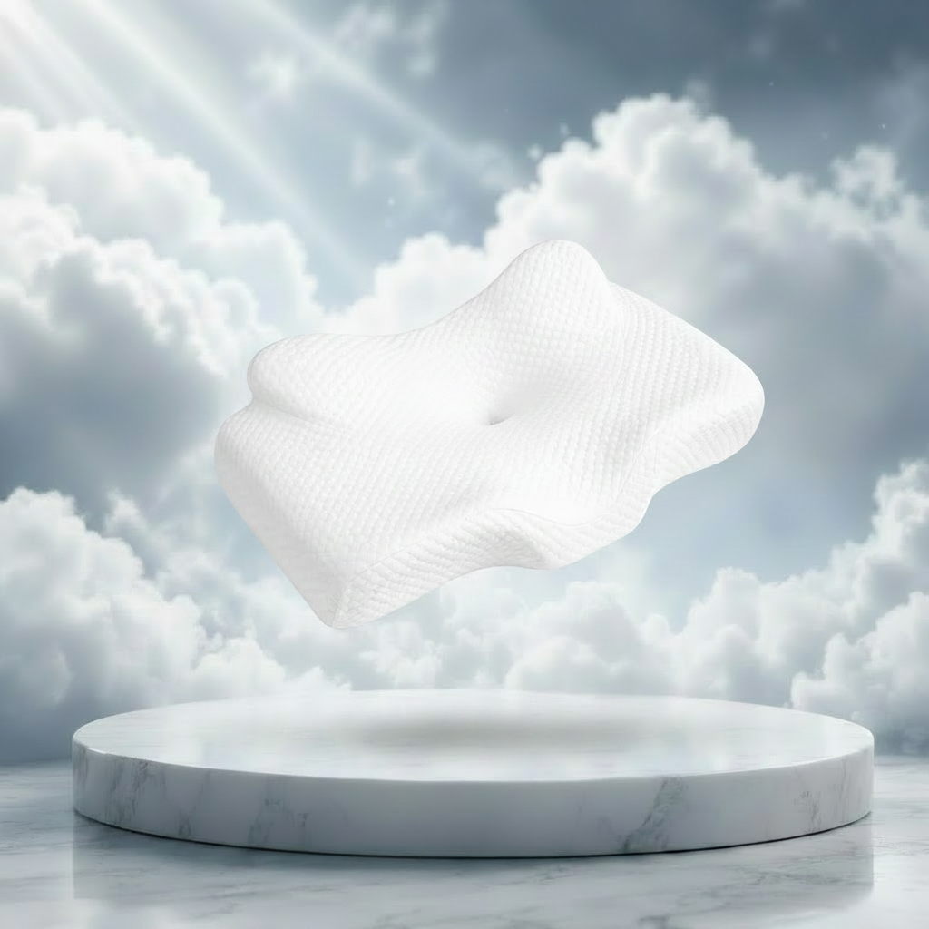 Oreiller ergonomique mémoire de forme premium 2.0 blanc pur