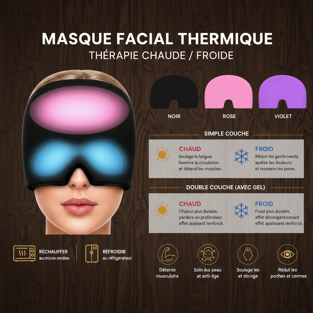 Masque Facial Thermique - Format Carré Luxe